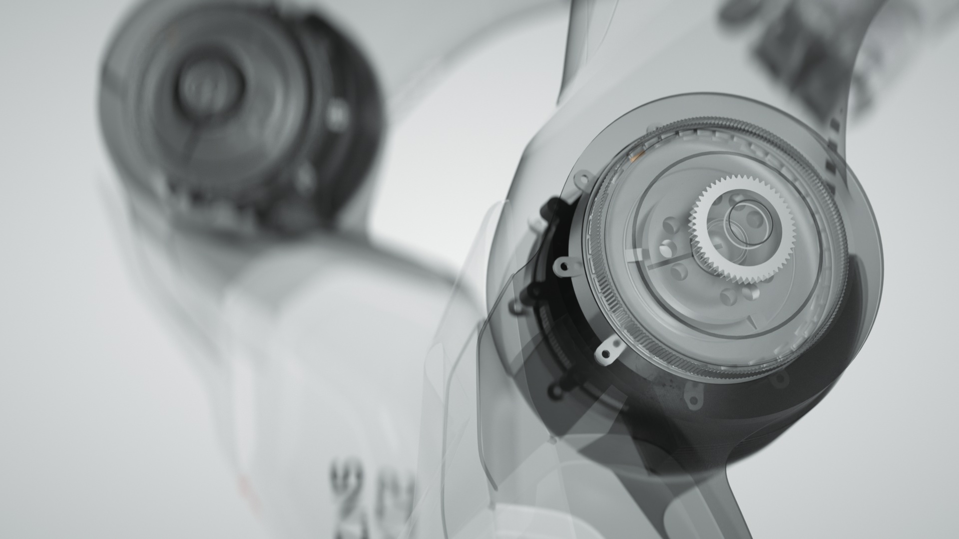 Coordinated movement of high-degree-of-freedom joints.